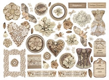 Stamperia Chipboard Die Cuts - Old Lace